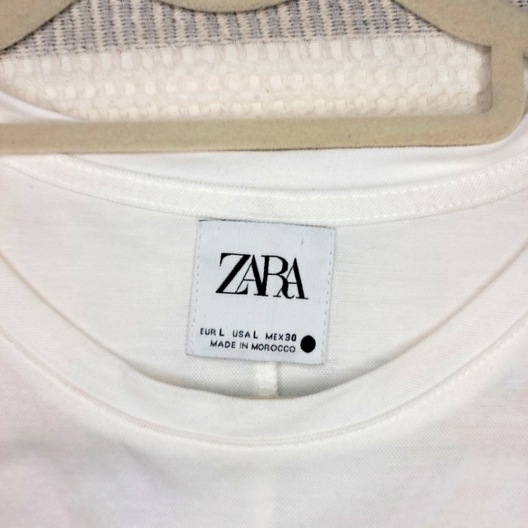 Zara Oversized T-Shirt Dress with Wrapping Ribbons - Picture 3 of 3